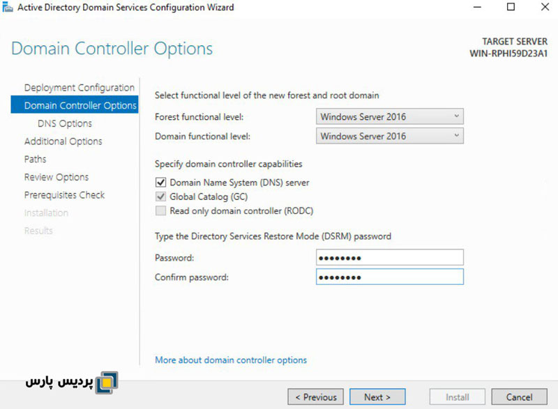 پیکربندی Domain Controller در نصب اکتیو دایرکتوری